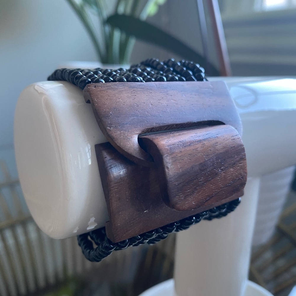 Bead and Wood Bracelet